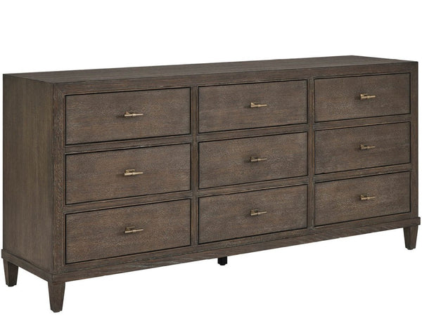 Universal Furniture Cocoa Dresser - Stunning Nine-drawer Storage Solution In Lightly Sandblasted Oak For Elegant Bedrooms Cocoa  U508050-universal