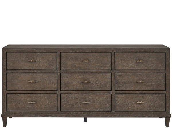 Universal Furniture Cocoa Dresser - Stunning Nine-drawer Storage Solution In Lightly Sandblasted Oak For Elegant Bedrooms Cocoa  U508050-universal