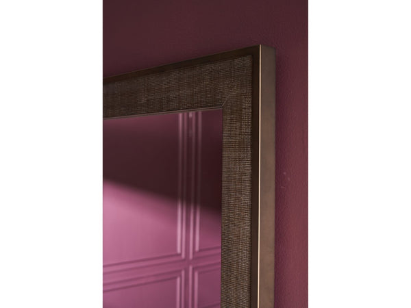 Universal Furniture Montclair Mirror - Neoclassical Elegance With Embossed Cocoa Finish & Geometric Frame Design Cocoa  U50805m-universal