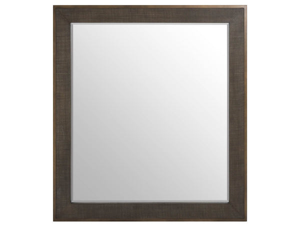 Universal Furniture Montclair Mirror - Neoclassical Elegance With Embossed Cocoa Finish & Geometric Frame Design Cocoa  U50805m-universal