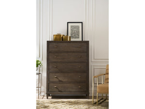 Universal Furniture Cocoa Chest: Elegant Five-drawer Storage Solution In Signature Cocoa Oak For Stylish Bedrooms Cocoa  U508150-universal