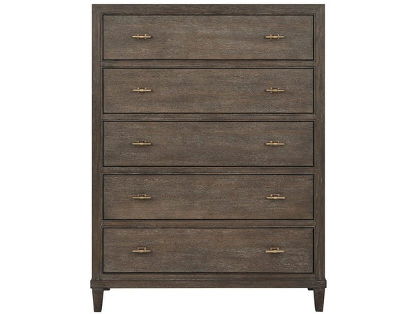 Universal Furniture Cocoa Chest: Elegant Five-drawer Storage Solution In Signature Cocoa Oak For Stylish Bedrooms Cocoa  U508150-universal