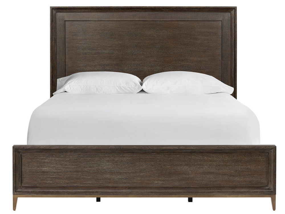 Universal Furniture Montclair King Panel Bed - Contemporary Design With Embossed Cocoa Finish, Metal Support & Tapered Legs Cocoa  U508240b-universal