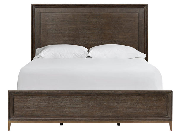 Universal Furniture Montclair King Panel Bed - Contemporary Design With Embossed Cocoa Finish, Metal Support & Tapered Legs Cocoa  U508240b-universal
