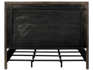 Universal Furniture Montclair King Panel Bed - Contemporary Design With Embossed Cocoa Finish, Metal Support & Tapered Legs Cocoa  U508240b-universal