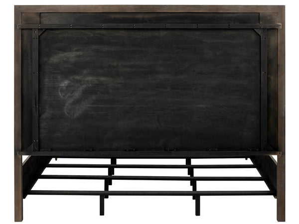 Universal Furniture Montclair King Panel Bed - Contemporary Design With Embossed Cocoa Finish, Metal Support & Tapered Legs Cocoa  U508240b-universal