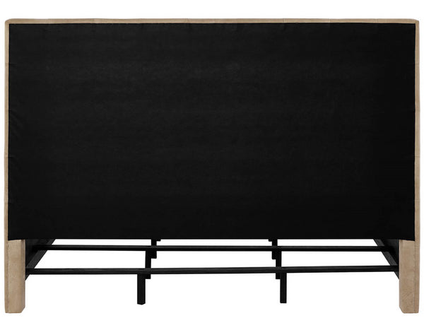 Universal Furniture Montclair Upholstered Bed In Rich Vail Toffee Leather - Elegant Tufted Headboard For Luxurious Style Toffee  U508310b-universal