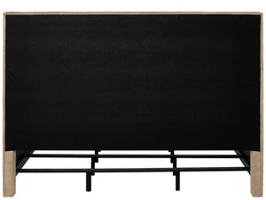 Universal Furniture Montclair Upholstered King Bed - Luxurious Vail Toffee Leather With Elegant Quilted Headboard Design Toffee  U508320b-universal