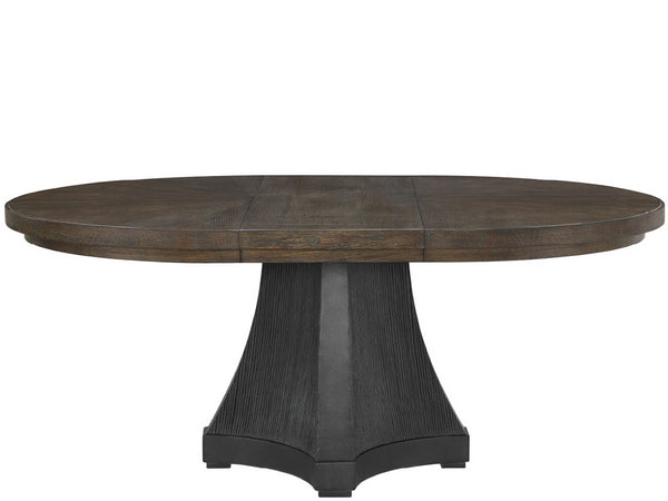 Universal Furniture Cinder Dining Table - Luxurious 54-inch Round Design With Cocoa Wood Top & Stylish Concrete Base Cocoa  U508656-universal