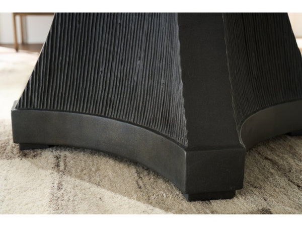 Universal Furniture Cinder Dining Table - Luxurious 54-inch Round Design With Cocoa Wood Top & Stylish Concrete Base Cocoa  U508656-universal