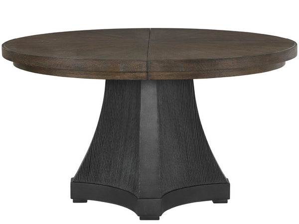 Universal Furniture Cinder Dining Table - Luxurious 54-inch Round Design With Cocoa Wood Top & Stylish Concrete Base Cocoa  U508656-universal