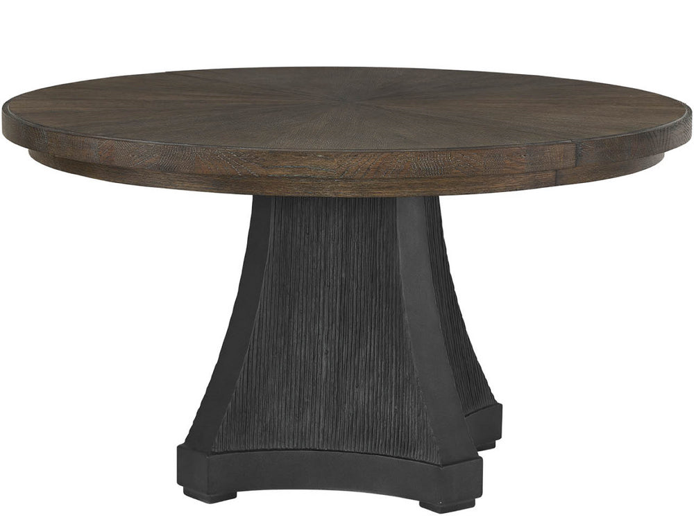 Universal Furniture Cinder Dining Table - Luxurious 54-inch Round Design With Cocoa Wood Top & Stylish Concrete Base Cocoa  U508656-universal