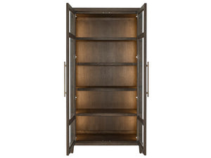 Universal Furniture Cocoa Cabinet - Elegant Storage Solution With Glass Doors, Adjustable Shelves, And Led Lighting Cocoa  U508675-universal