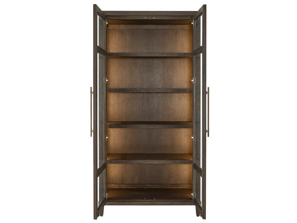 Universal Furniture Cocoa Cabinet - Elegant Storage Solution With Glass Doors, Adjustable Shelves, And Led Lighting Cocoa  U508675-universal