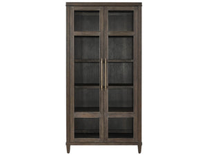 Universal Furniture Cocoa Cabinet - Elegant Storage Solution With Glass Doors, Adjustable Shelves, And Led Lighting Cocoa  U508675-universal