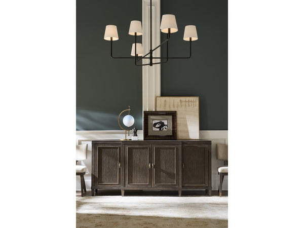 Universal Furniture Cocoa Credenza - Stylish Dining Room Storage With Reeded Doors, Adjustable Shelves & Power Supply Bar Cocoa  U508679-universal