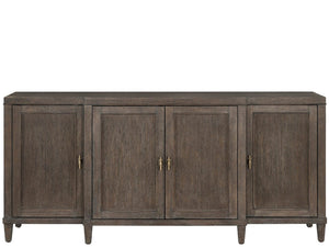 Universal Furniture Cocoa Credenza - Stylish Dining Room Storage With Reeded Doors, Adjustable Shelves & Power Supply Bar Cocoa  U508679-universal