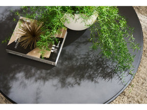 Universal Furniture Cinder Cocktail Table - Sculptural Glass-reinforced Concrete Design With Textured Reeded Sides Ebony  U508809-universal