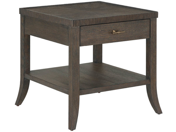 Universal Furniture Cocoa End Table With One-drawer Storage & Elegant Display Shelf - Stylish Neoclassical Design Cocoa  U508815-universal
