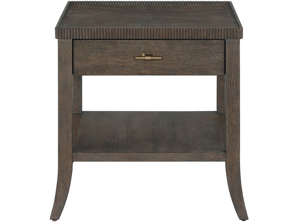 Universal Furniture Cocoa End Table With One-drawer Storage & Elegant Display Shelf - Stylish Neoclassical Design Cocoa  U508815-universal