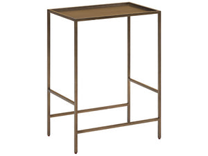 Universal Furniture Metal Side Table - Sleek Smoked Gold Accent With Tray Top And Geometric Frame For Modern Spaces Smioked Gold  U508817-universal