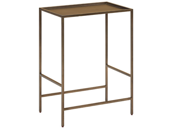 Universal Furniture Metal Side Table - Sleek Smoked Gold Accent With Tray Top And Geometric Frame For Modern Spaces Smioked Gold  U508817-universal