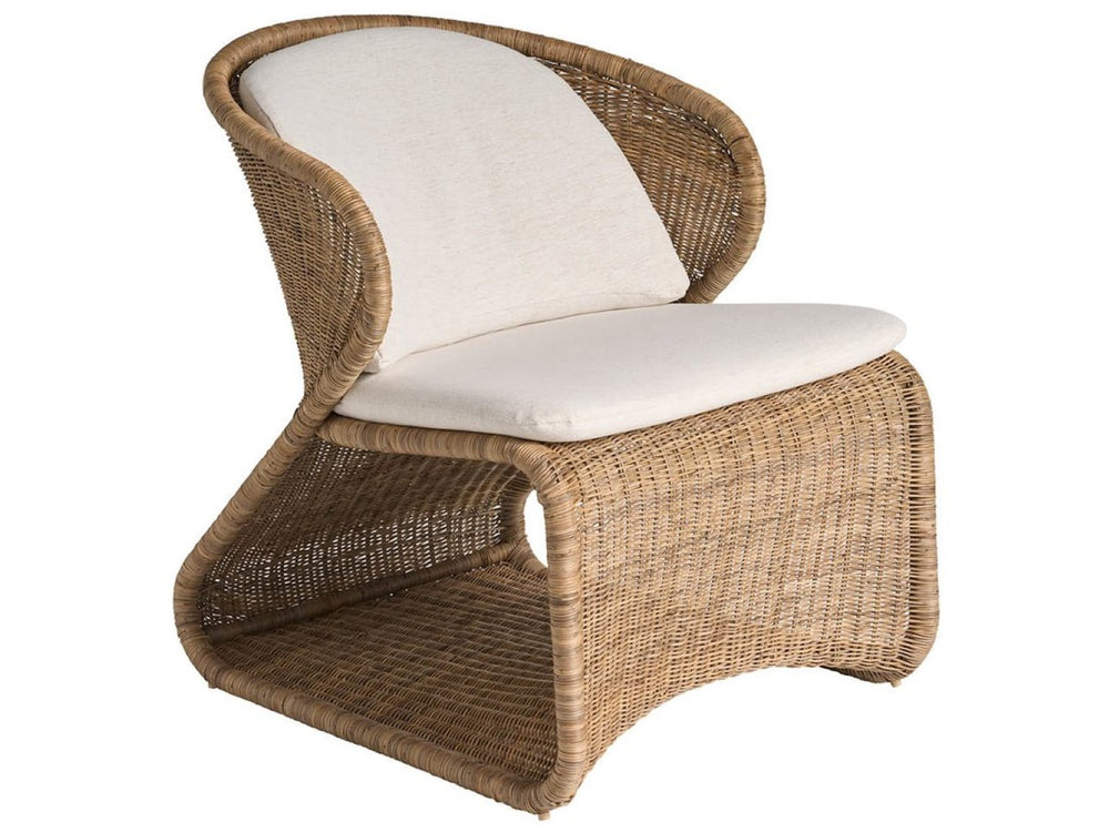 Universal Furniture Oasis Lounge Chair - Coastal-inspired Comfort With Woven Natural Fiber And Removable Pillow Design  92% Polyester,8% Linen U510503-1201-1-universal