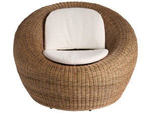 Universal Furniture Sea Pod Swivel Chair - Cozy Round Design With Natural Fiber, Perfect For Coastal Living Rooms!  92% Polyester,8% Linen U511503-1201-1-universal