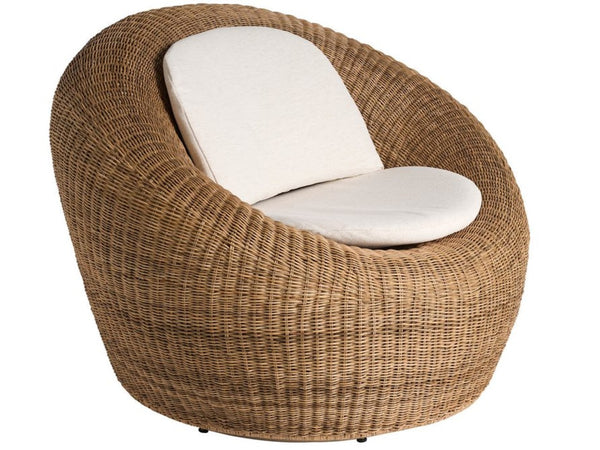 Universal Furniture Sea Pod Swivel Chair - Cozy Round Design With Natural Fiber, Perfect For Coastal Living Rooms!  92% Polyester,8% Linen U511503-1201-1-universal