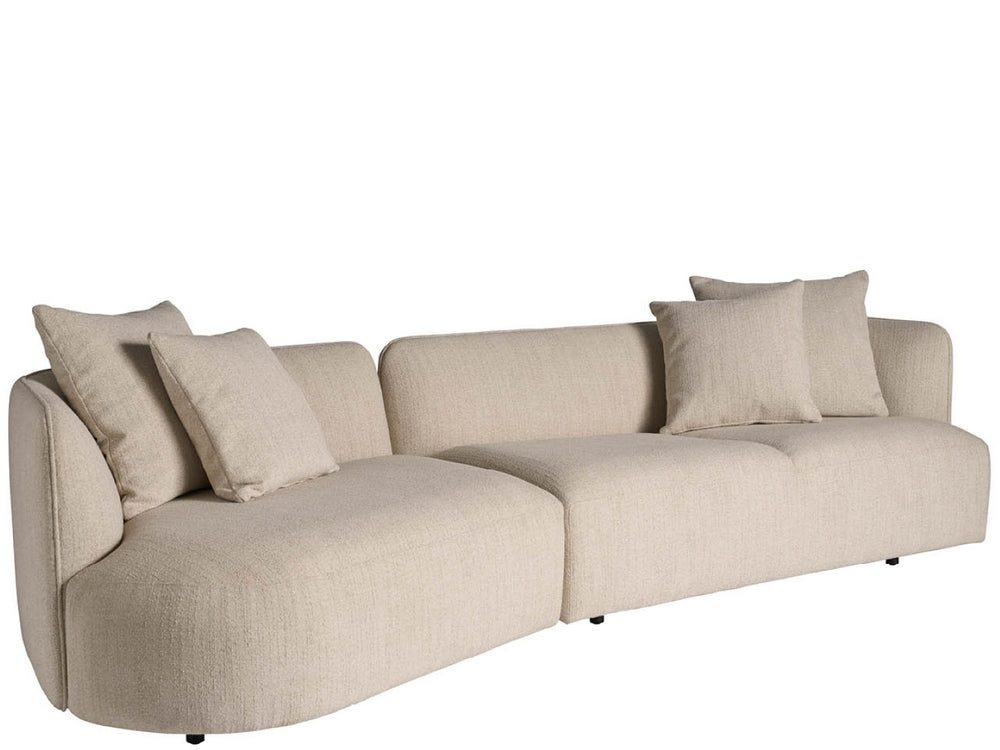 Universal Furniture Danica Sectional Sofa - Luxurious Neutral Upholstery, Sculptural Design & Deep Comfort For Your Home  100% Polyester U530511lsrl-1832-1-universal