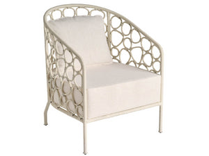 Universal Furniture Pebble Accent Chair - Coastal Whimsy With Rattan Frame & Nomad Snow Upholstery For Unique Style  92% Polyester,8% Linen U513503-1201-1-universal