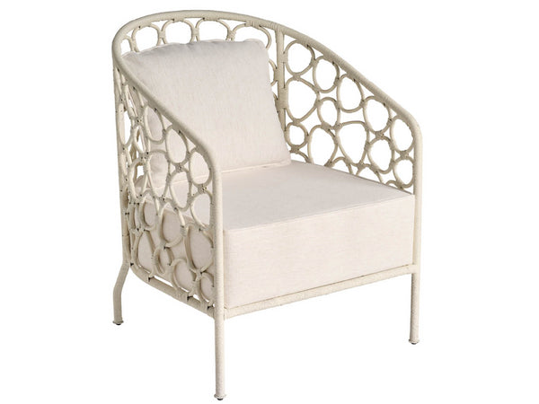 Universal Furniture Pebble Accent Chair - Coastal Whimsy With Rattan Frame & Nomad Snow Upholstery For Unique Style  92% Polyester,8% Linen U513503-1201-1-universal