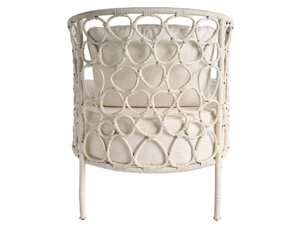 Universal Furniture Pebble Accent Chair - Coastal Whimsy With Rattan Frame & Nomad Snow Upholstery For Unique Style  92% Polyester,8% Linen U513503-1201-1-universal