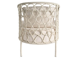 Universal Furniture Pebble Accent Chair - Coastal Whimsy With Rattan Frame & Nomad Snow Upholstery For Unique Style  92% Polyester,8% Linen U513503-1201-1-universal