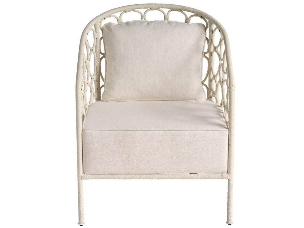Universal Furniture Pebble Accent Chair - Coastal Whimsy With Rattan Frame & Nomad Snow Upholstery For Unique Style  92% Polyester,8% Linen U513503-1201-1-universal