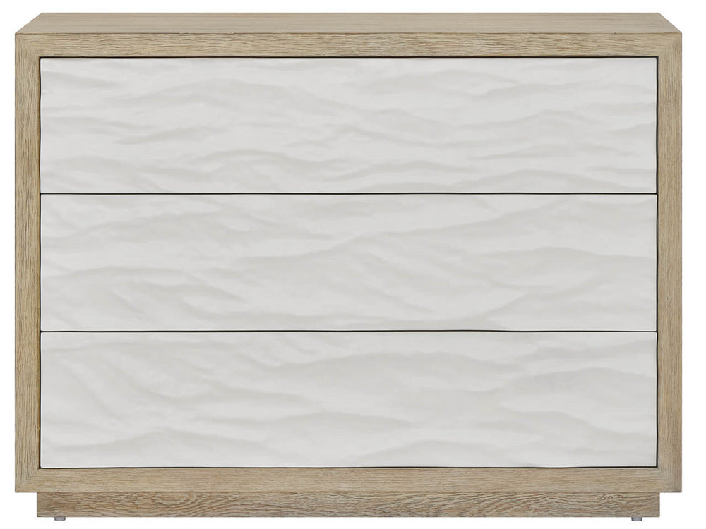 Universal Furniture Oasis Dresser - Elegant Storage Solution With Sculptural Wave-patterned Drawers And Soft-close Guides Dockside Tan And Shoreline White  U533030-universal