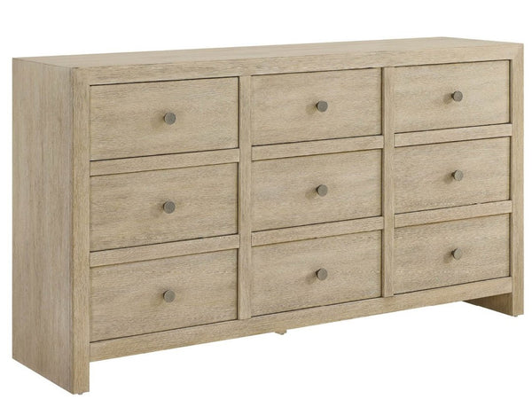 Universal Furniture Dockside Dresser - 72-inch Natural Oak Storage Solution With Felt-lined Trays & Coastal Style Charm Dockside Natural Tan Oak  U533060-universal