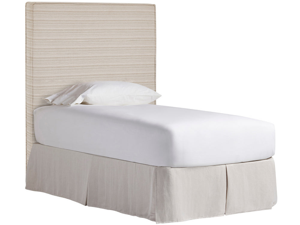 Universal Furniture Drift Upholstered Headboard - Twin Size, Stria Sand Fabric With Stylish Flange Welting, Perfect For Kids  100% Polyester U533203h-universal