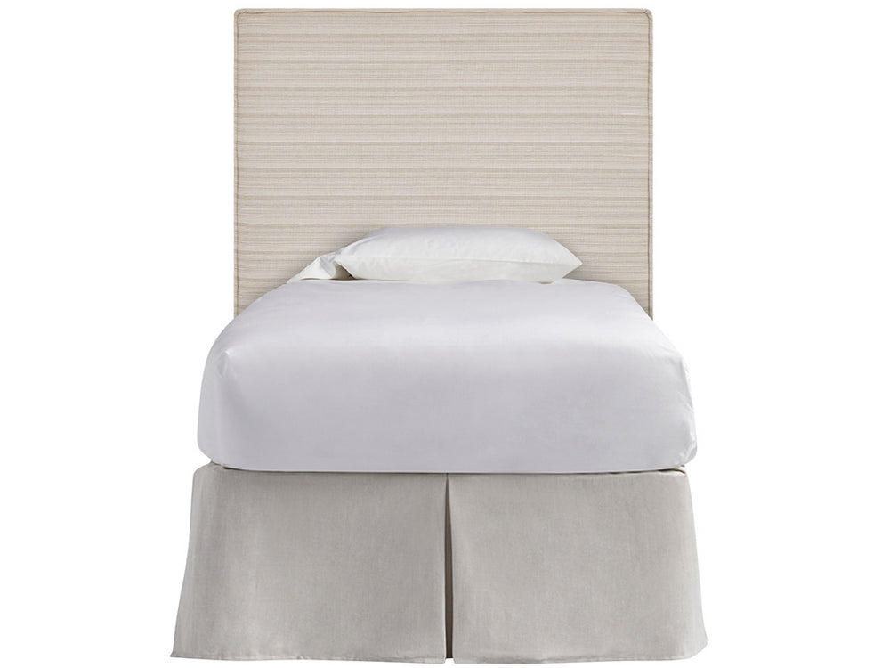 Universal Furniture Drift Upholstered Headboard - Twin Size, Stria Sand Fabric With Stylish Flange Welting, Perfect For Kids  100% Polyester U533203h-universal