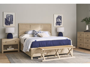 Universal Furniture Dockside Queen Panel Bed - Solid Oak With 60-inch Headboard For Coastal Elegance And Durability Natural Oak  U533255b-universal