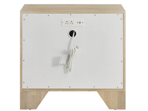 Universal Furniture Dockside Nightstand With Usb Charging Ports - Stylish Coastal Design For Modern Bedrooms Dockside Natural Tan Oak  U533350-universal