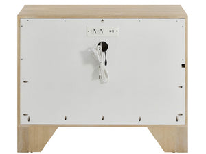 Universal Furniture Dockside Nightstand With Usb Charging Ports - Stylish Coastal Design For Modern Bedrooms Dockside Natural Tan Oak  U533351-universal