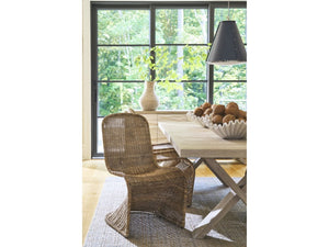 Universal Furniture Oasis Dining Chair - Sculptural Woven Design With Coastal Style, Perfect For Comfort & Elegance Barley Brown  U533622-universal