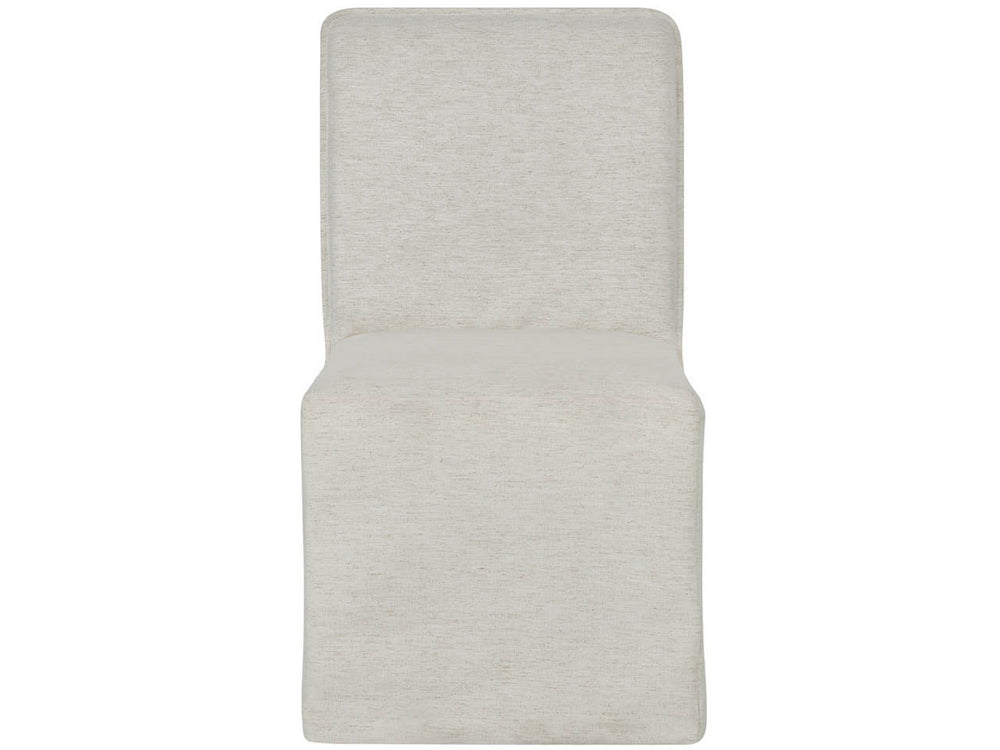 Universal Furniture Mainsail Side Chair - Upholstered In Nomad Snow Fabric, Flange Detail & Stylish Casters For Mobility Ivory 92% Polyester,8% Linen U533627-universal