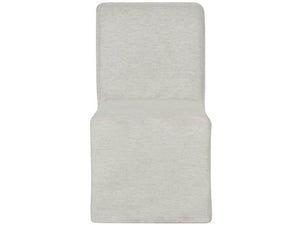 Universal Furniture Mainsail Side Chair - Upholstered In Nomad Snow Fabric, Flange Detail & Stylish Casters For Mobility Ivory 92% Polyester,8% Linen U533627-universal