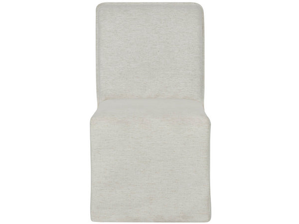 Universal Furniture Mainsail Side Chair - Upholstered In Nomad Snow Fabric, Flange Detail & Stylish Casters For Mobility Ivory 92% Polyester,8% Linen U533627-universal