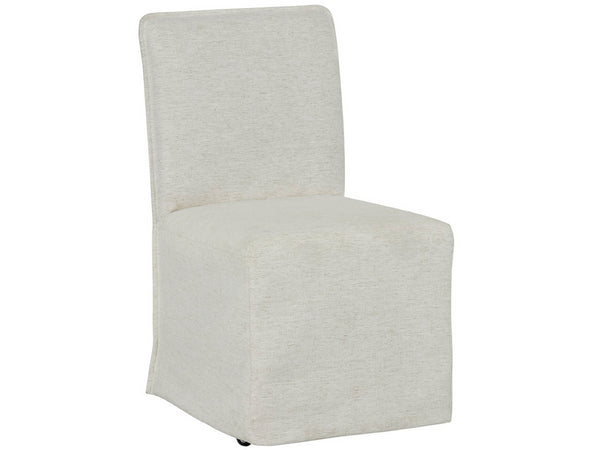 Universal Furniture Mainsail Side Chair - Upholstered In Nomad Snow Fabric, Flange Detail & Stylish Casters For Mobility Ivory 92% Polyester,8% Linen U533627-universal