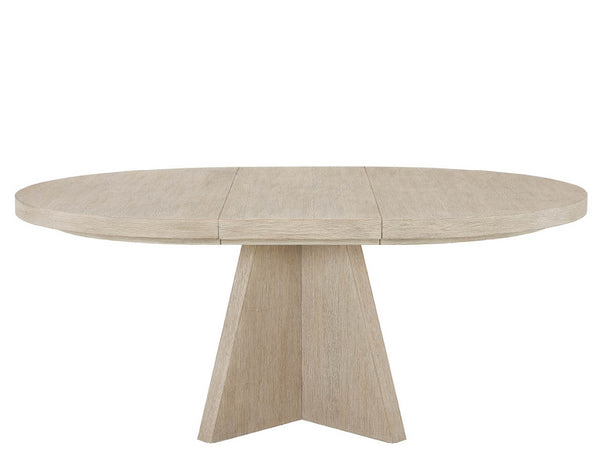 Universal Furniture Dockside 54-inch Round Dining Table With Expanding 72-inch Leaf, Warm Oak For Coastal Homes Dockside Natural Tan Oak  U533654-universal