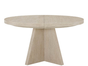 Universal Furniture Dockside 54-inch Round Dining Table With Expanding 72-inch Leaf, Warm Oak For Coastal Homes Dockside Natural Tan Oak  U533654-universal