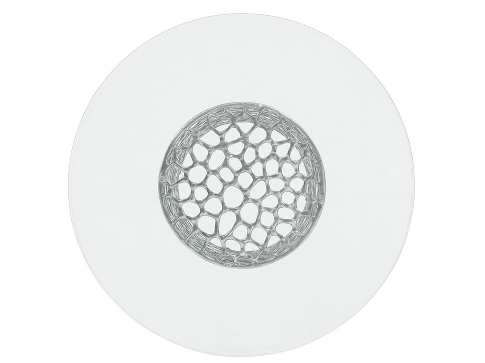 Universal Furniture Coral Dining Table - 54-inch Round Glass Top With Sculptural Base For Elegant Coastal Dining Spaces Antique Nickel  U533656n-54-universal